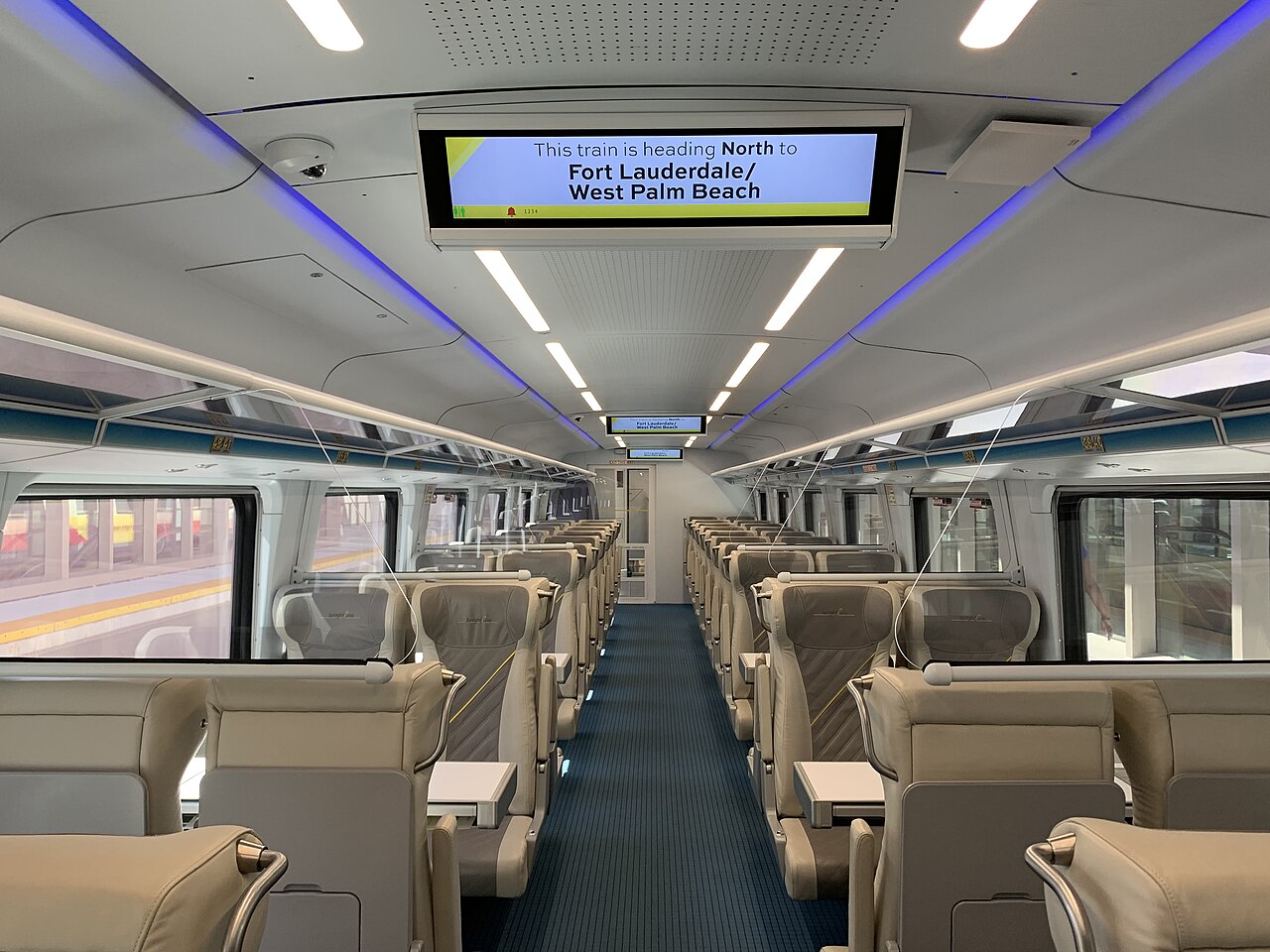 A Brightline passenger train